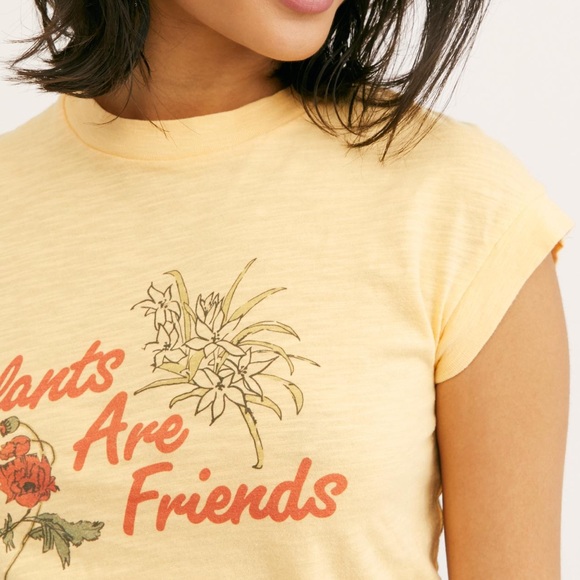 FREE PEOPLE GIRL DANGEROUS Plants Are Friends Tee - Picture 3 of 7